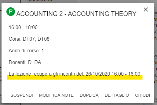 Lezione di RECUPERO